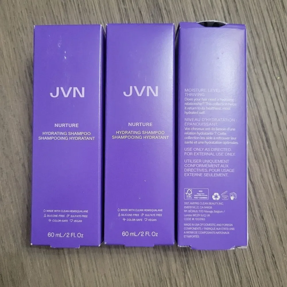 JVN 3 Nurture Hydrating Shampoo 60ml x3